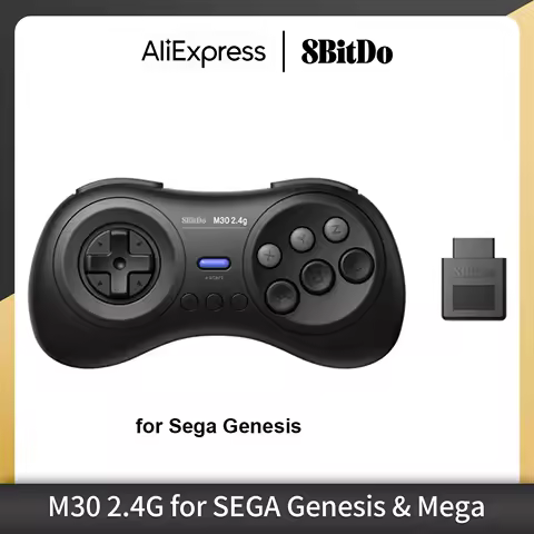 8BitDo M30 2.4G Wireless Gamepad Gaming Controller for Original Sega Genesis and Sega Mega Drive - Sega Genesis