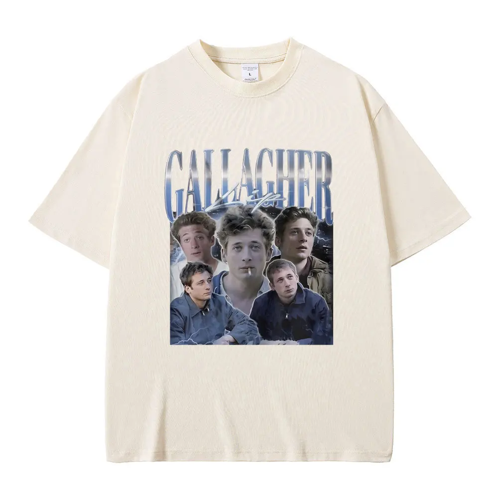 Lip Gallagher Graphic Print T Shirts Men Women Vintage Gothic T-shirt Men Women\'s Fashion Oversized Streetwear Male Casual Tees