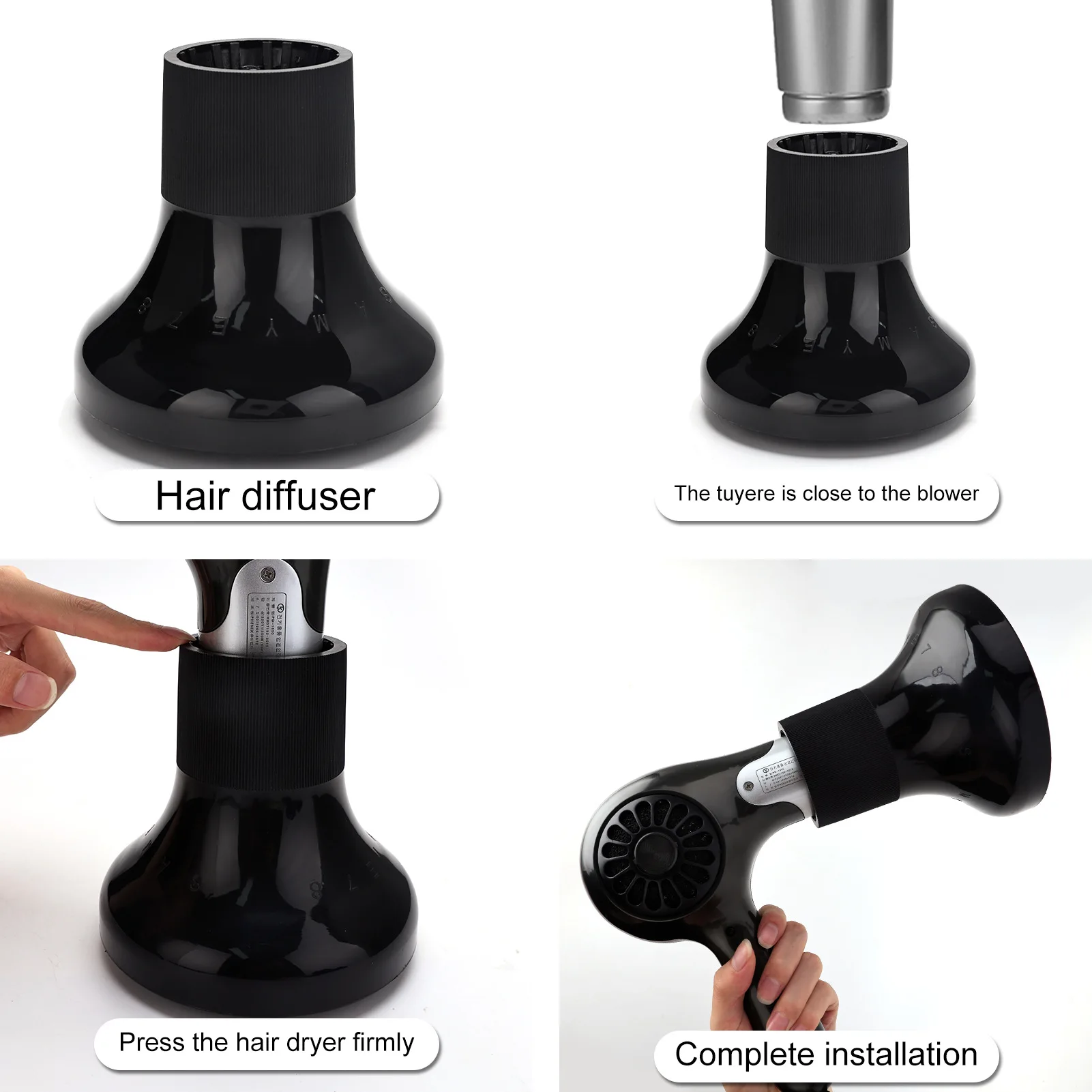 Secador de pelo Universal para salón, difusor para rizos, resistente a la temperatura, barbería, soplador de secado para el hogar, Accesorios para peinados