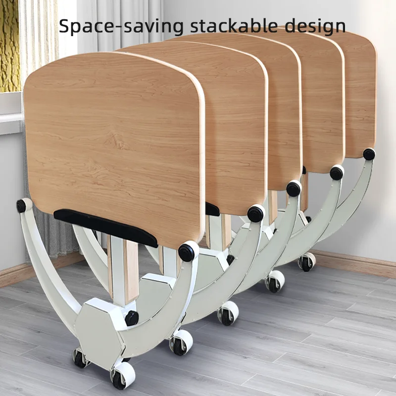 Multi-functional Folding Storage Manually Pneumatic Height-Adjustable Desk Gas Spring Standing Workstation For School Training