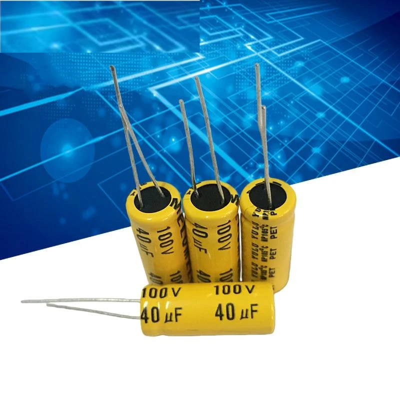 10PCS 40uf NP non-polar audio electrolytic capacitor 100v 40uf 10X25mm