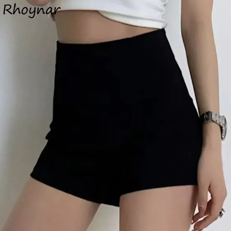 

Solid Shorts Women Korean Fashion Prevalent Slimming All-match High Waist A-line Simple Leisure Summer Spicy Girls Elaticity