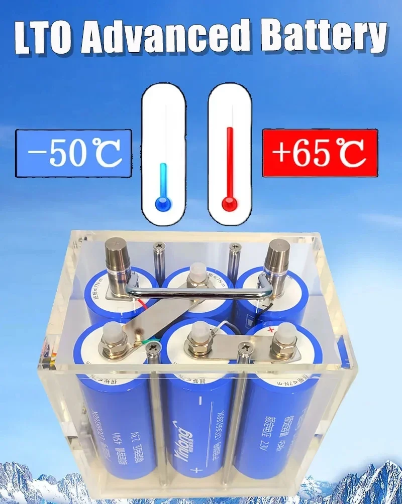 6S1P DIY12V 45Ah 40Ah LTO 66160 Lithium Titanate Battery 10C High Power Built in BMS Electric Boat RV Speaker Car Audio Starter