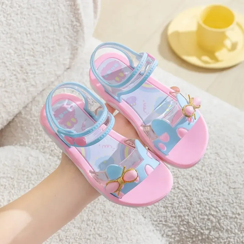 New Children's Sandals Summer Girls Bathroom Home Anti slip Soft Sole Cartoon Baby Middle and Big Children's Sandals