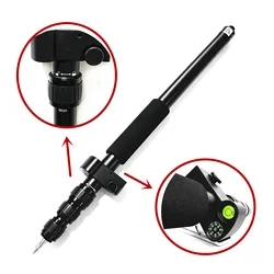 1.5M TELESCOPIC PORTABLE GPS SURVEYING CENTERING POLE WITH COMPASS LEVEL BUBBLE 150CM