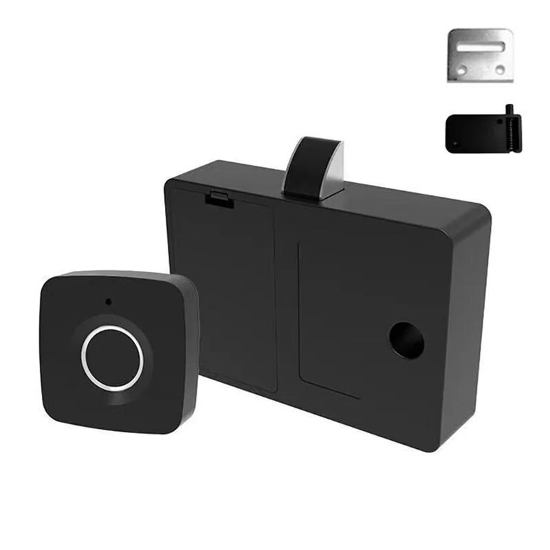 Biometric Fingerprint Lock Black Keyless Cabinet Lock Smart Drawer Locks Anti-Theft Door Lock Long Standby Time