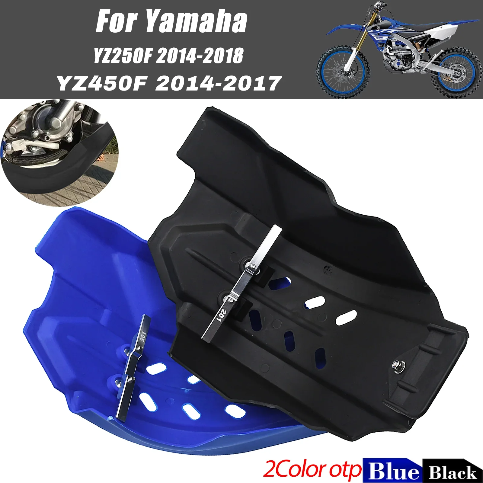 Engine Skid Plate For Yamaha YZ250F 2014-2018 YZ450F 2014-2017 Frame Guard Shield Off Road Dirt Bike Protection Part