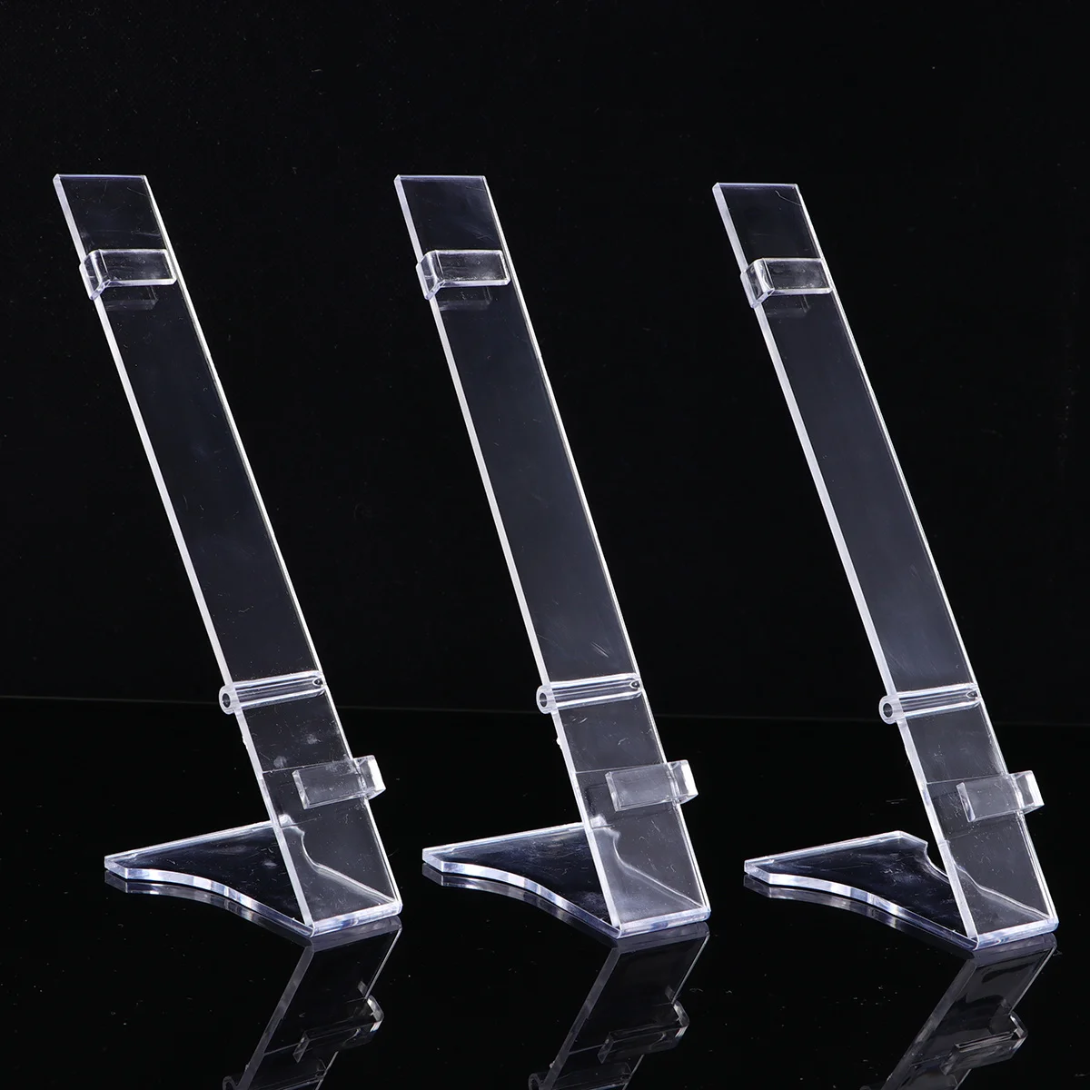 6Pcs Watch Display Rack Premium Transparent Material L Type Holder for Watch Shop Home Jewelry Organizer Stand