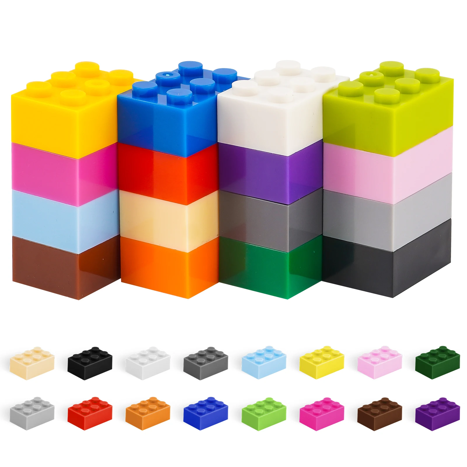 27 stks 2x3 hoge baksteen Multi-color klassieke basisonderdelen bouwen creatief speelgoed bouwstenen speelgoed accessoires compatibel 50