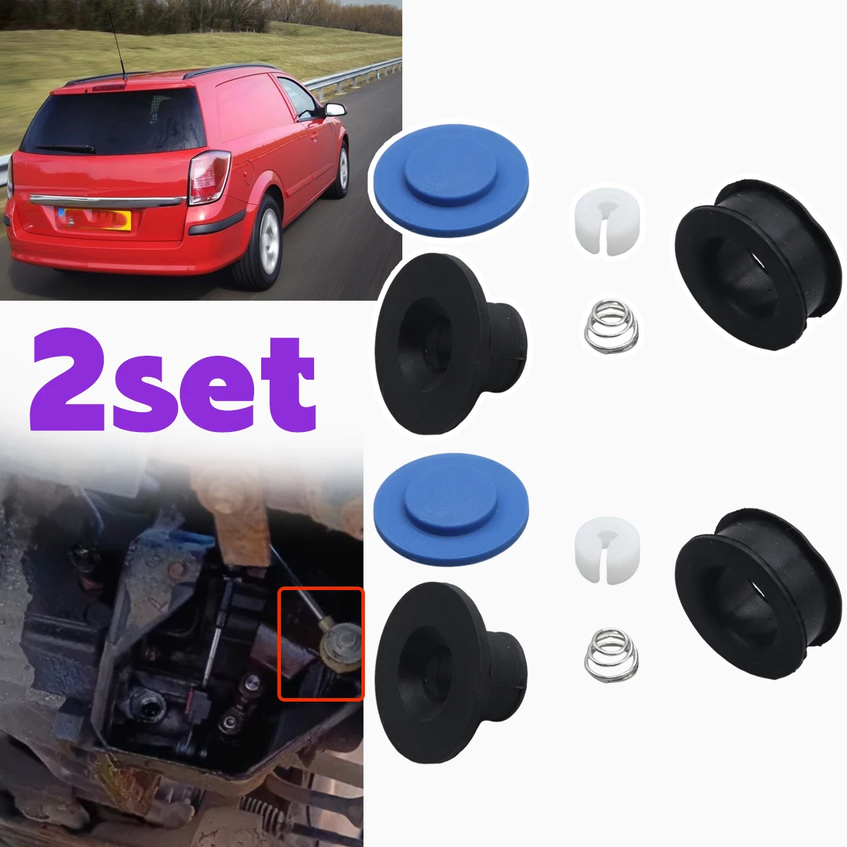 

2set Gear Linkage Cable Bushing Repair Kit for Vauxhall Astravan Mk V (H) 1.7 2006-2013 MT End Rod Accessories Parts Car Rebuild
