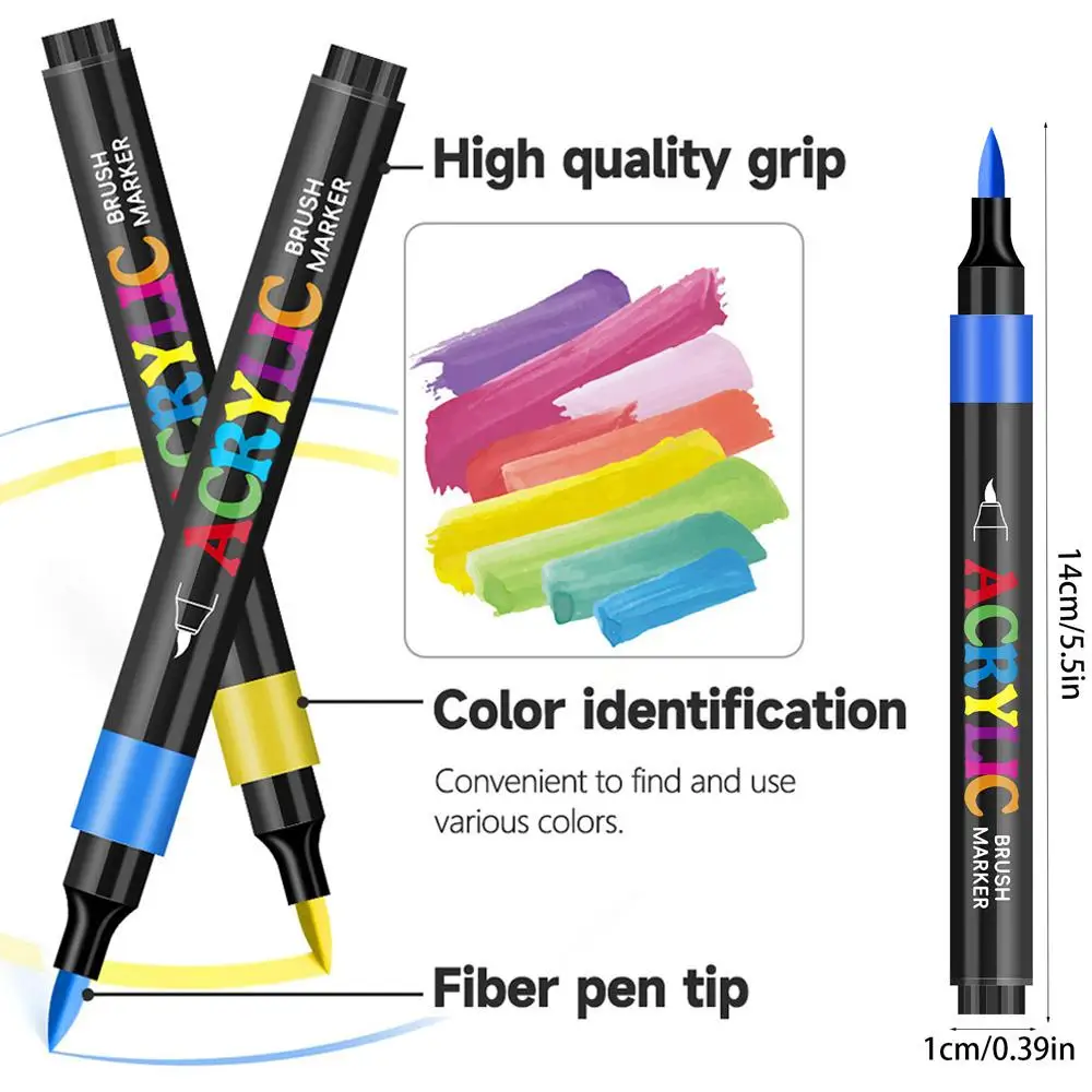 120/168 Art Marker Flexible Tip 1-5mm Suitable for Drawing, Painting, Inkwork, Diy, Stone, Rock, Wood, Glass, Egg, Acrylic Marker Pen Suitable for Art Beginners