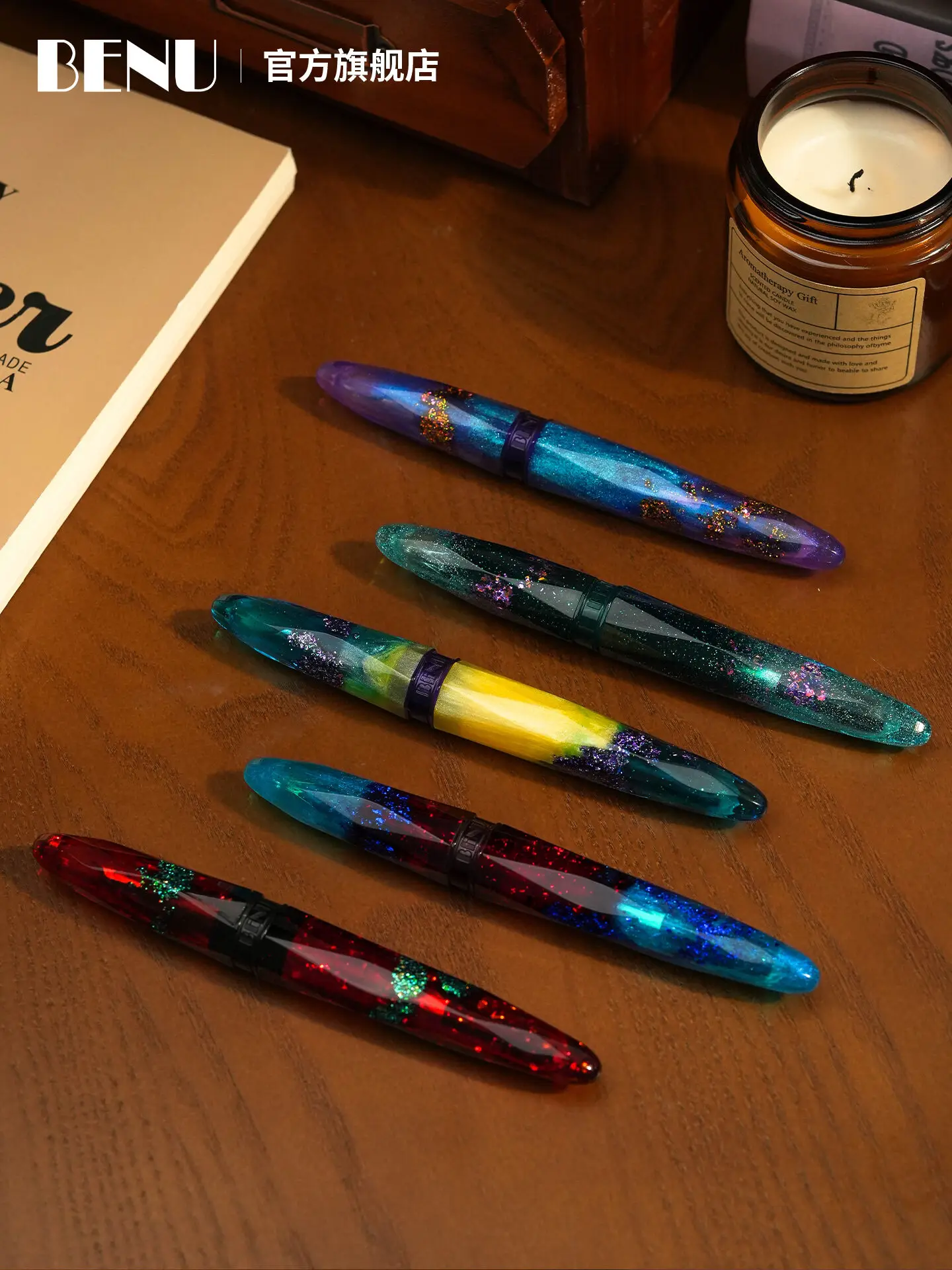 

Russian BENU Resin Acrylic Fountain Pen 2025 New Briolette Diamond Cut Handmade Signature Pen