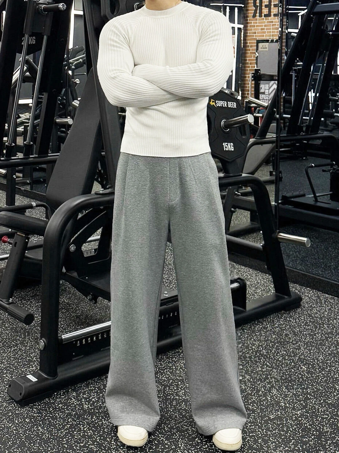 

Спортивные брюки Cleanfit: мужские повседневные брюки в американском ретро-стиле, расклешенные, из плотной ткани, прямого кроя, спортивные штаны