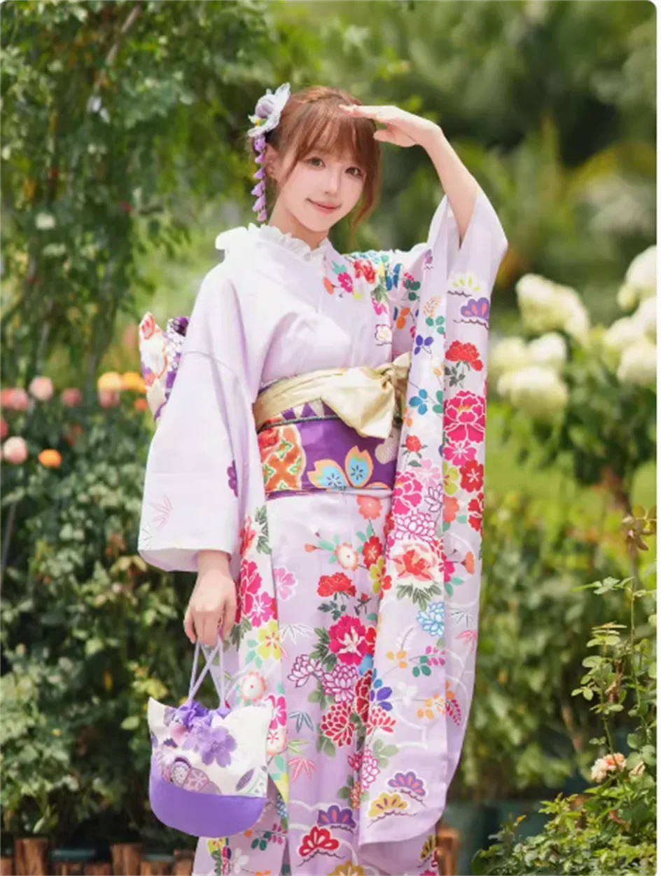 

Kimono female Japanese traditional large sleeves improved for wearing formal attire and suit sets