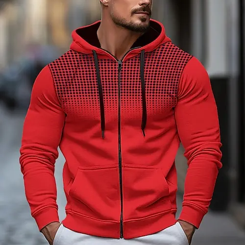 

Minimalist And Personalized Style Home Hooded Jacket Men's Hip-Hop Street Style Zipper Long Sleeved Jacket