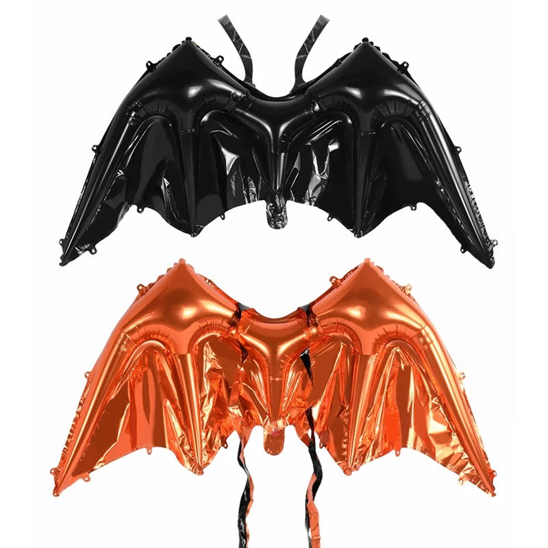 

Hallloween Bat Wings Balloon Black Wearable Winged Foil Ballon Inflatable Kids Toys Halloween Party Air Globos Decoration Props