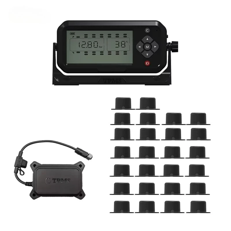 Internal 26 Tires Internal PasteType Sensors Truck/Trailer TPMS Alarm System Tyre Pressure Monitoring System