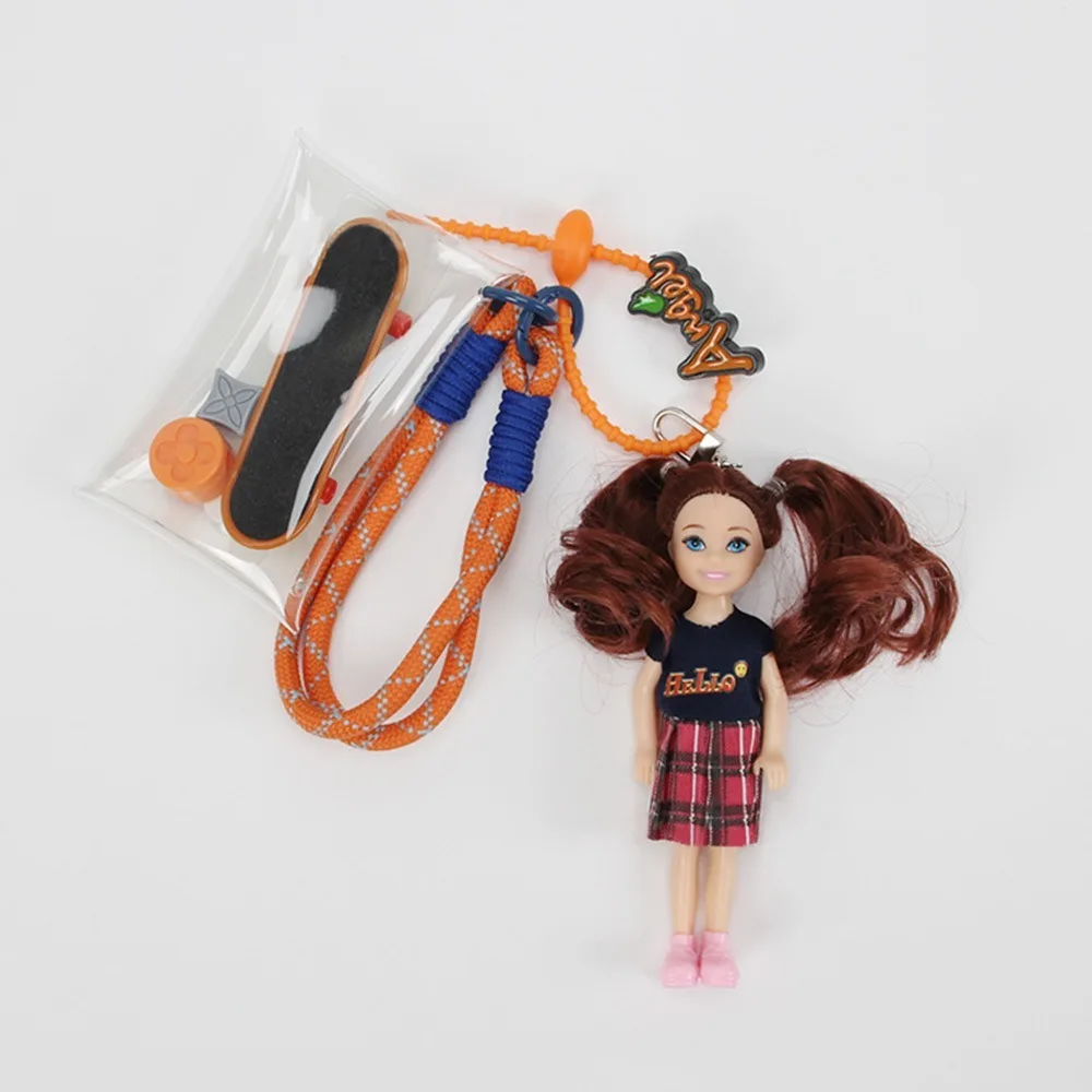 New Cute Doll Pendant Hanging Ornament DIY Change Clothes Car Key Ring Keychain for Barbie Doll