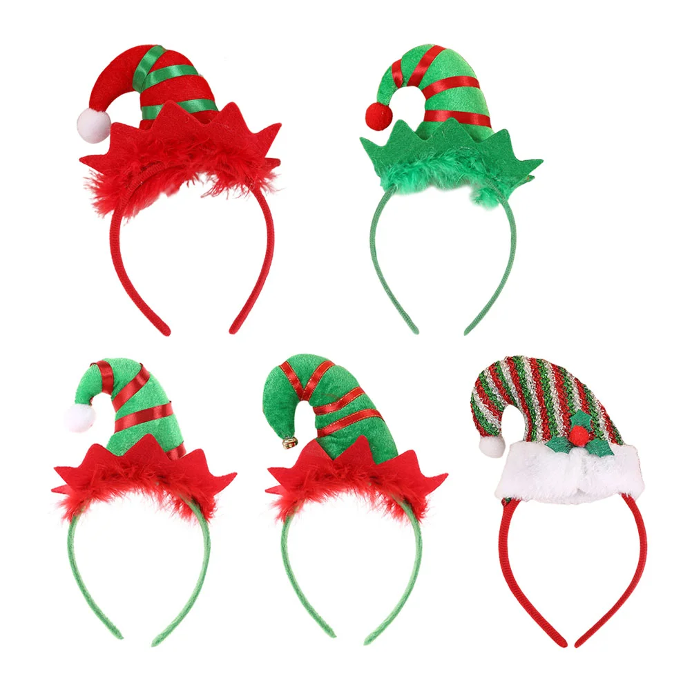 

5 Pcs Hat Headband Costume Halloween Party Hair Ornaments Hairbands Xmas Hoops Fabric Miss