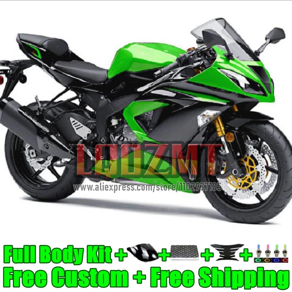 Injection Frame For KAWASAKI NINJA ZX636 ZX 6R 636 ZX-6R 43No.24 stock green ZX600 ZX6R 2023 2024 ZX-636 23 24 OEM Fairing Kit