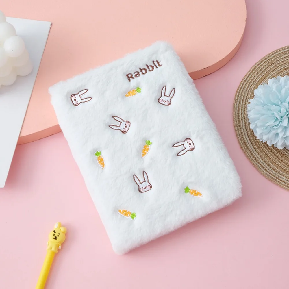 Creative Soft Plush Embroidered Notebook Unique Cartoon Personalized Notepad Cute Plush Notepad Girls