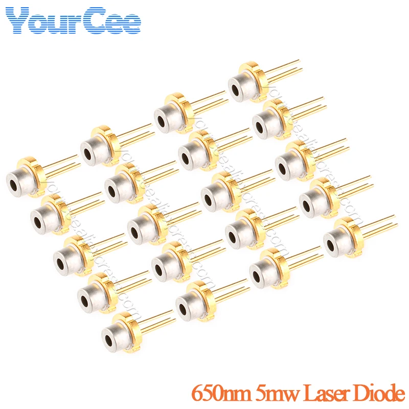 50pcs/1pc 650nm 5mw Laser Diode Module Red Color TO-18 DIY Laser Sensor Diodes 2.2-2.4V LED Electronics Design