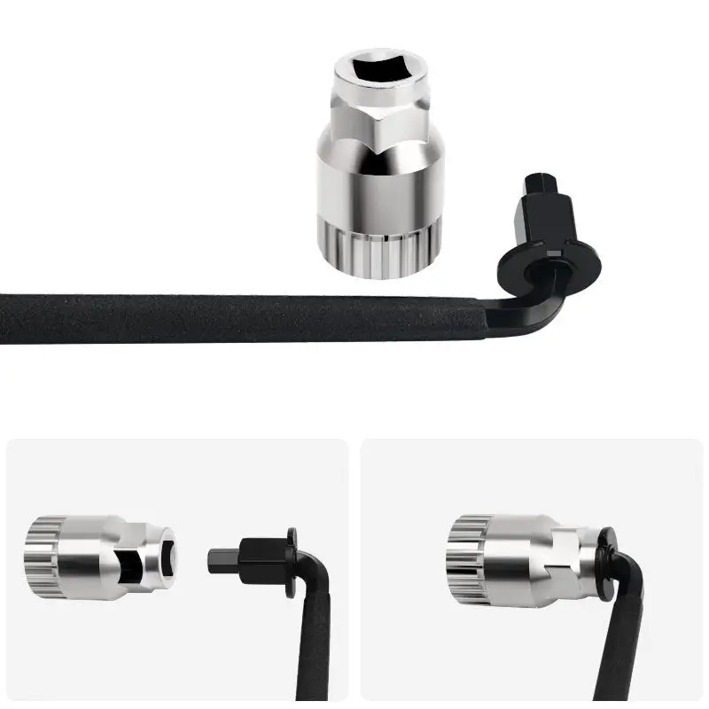 NEW Bicycle 8mm Allen Wrench With Conversion 4 Square Cap Freewheel Sprocket Removal Tool Bottom Bracket Wrench Repair Tools