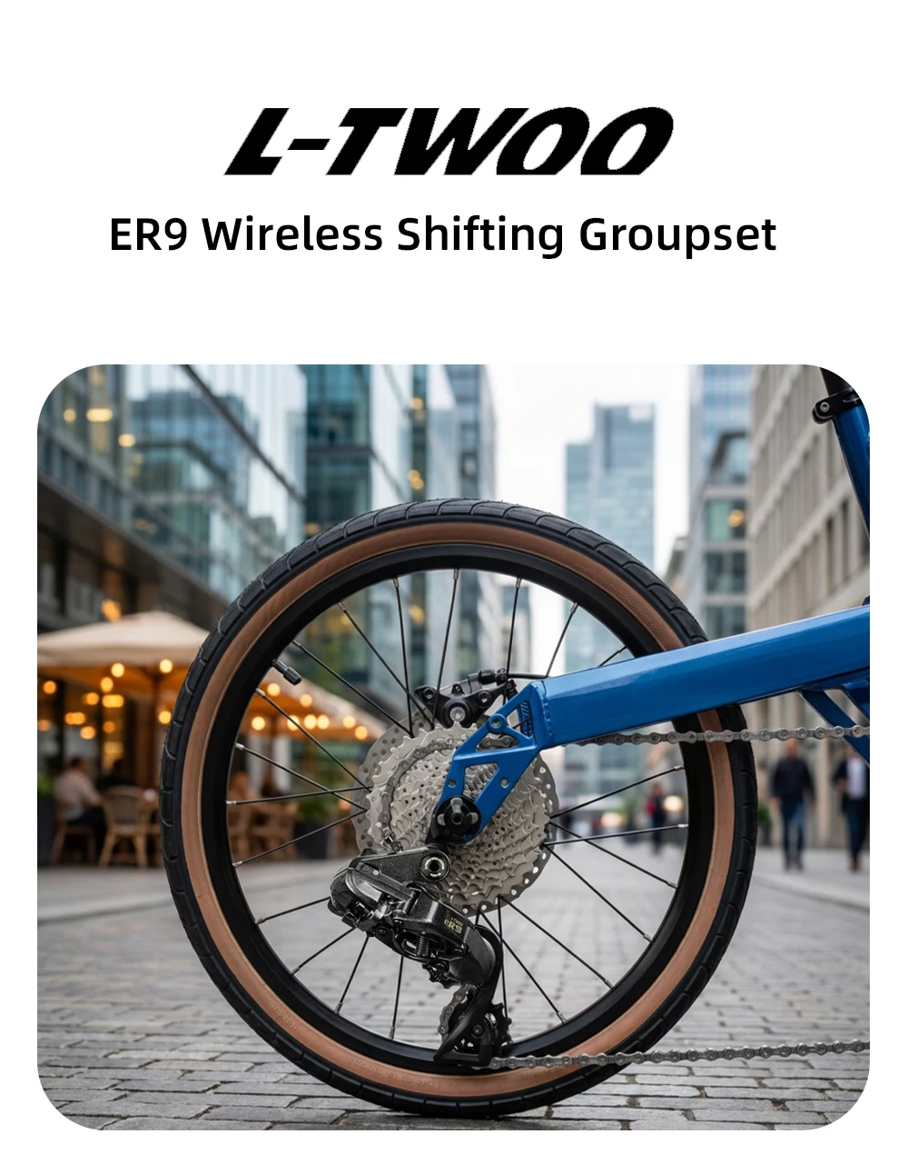 LTWOO ER9 Kabelloses Elektronisches Schaltgruppen-Set, Kompatibel mit 3-12 Gängen für 14-20 Zoll Faltrad/Rennrad mit Flachlenker – Detail 1