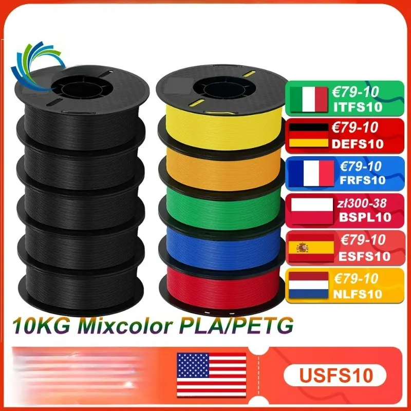 

Customizable PLA Filament PETG 3d Filament 1.75mm For 3D Printer Filament Bundle Mixed colors FDM Printing Material Fast Ship