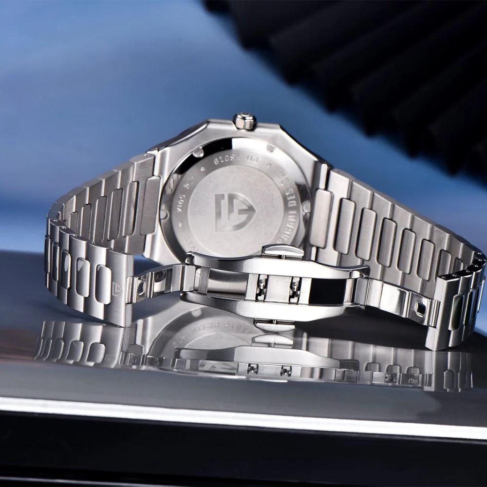 2025 Pagani Design nuevo reloj cuadrado para hombre cristal de zafiro de lujo capa AR reloj de cuarzo resistente al agua de acero inoxidable para hombre