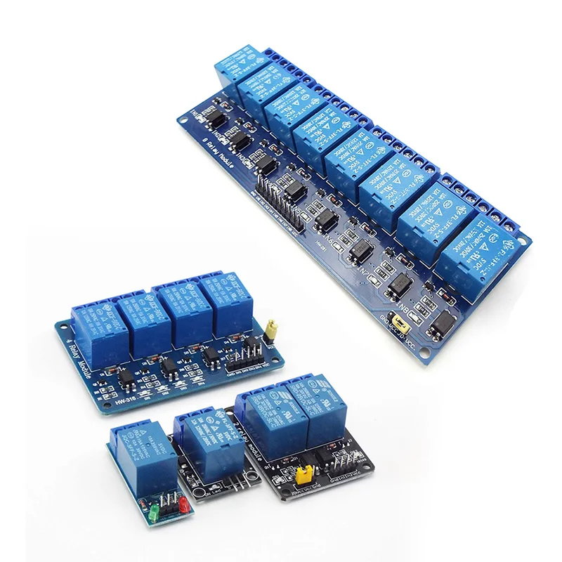 1 2 4 8 way DC 5V 12V Relay Module Output Board 1ch 2ch 4ch 8ch With Optocoupler Relay Module For Arduino PLC Automation t1