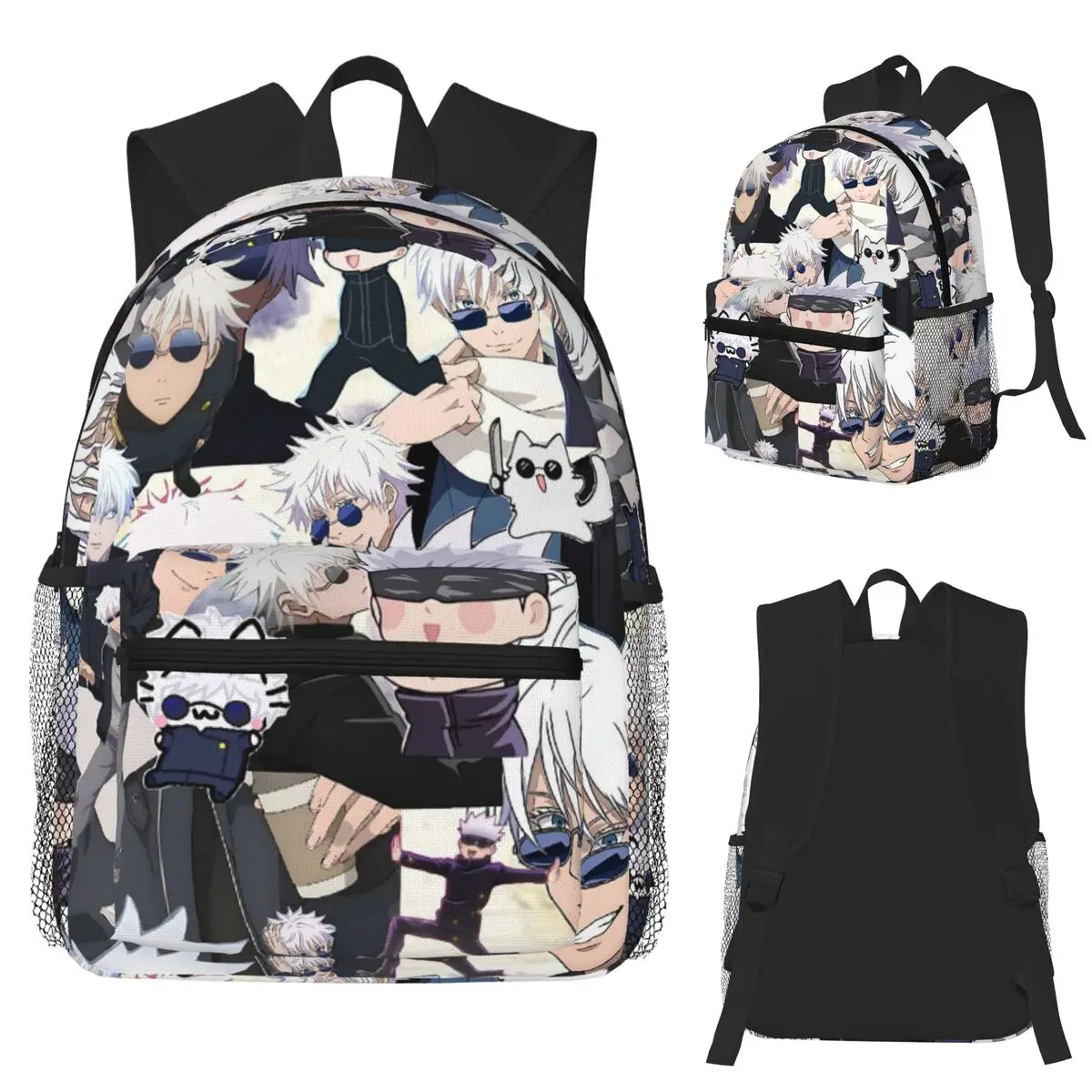 Este Collage Esta Inspirado En Gojo Satoru Jujutsu Kaisen حقيبة ظهر الطالب حقيبة مدرسية Daypack للبنين فتاة حقيبة الكتب حقيبة كتف