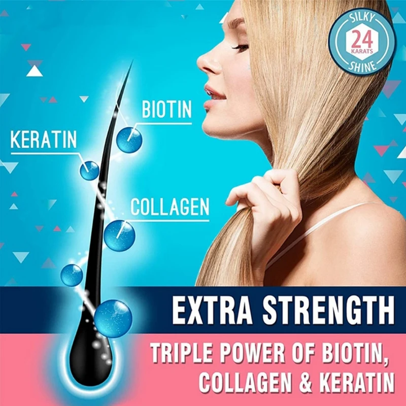 Biotin Collagen Keratin Hair Mask Repair Damage Dry Frizz Soften Hair Scalp Care Korean Multifunctional Hair Conditioner