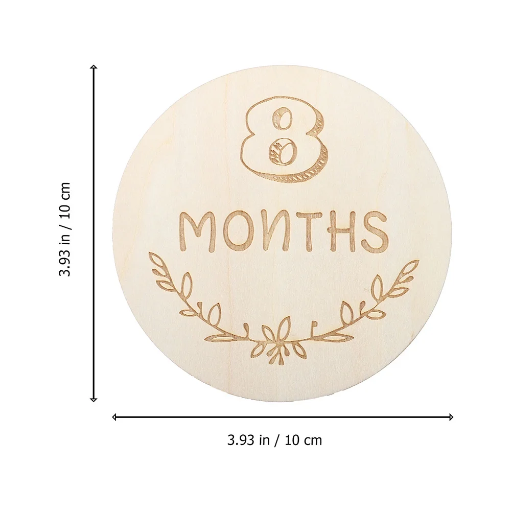 1 مجموعة بطاقات معلم شهرية تسجيل النمو الخشبي دعائم التصوير التذكارية تذكار ذاكرة الحمل