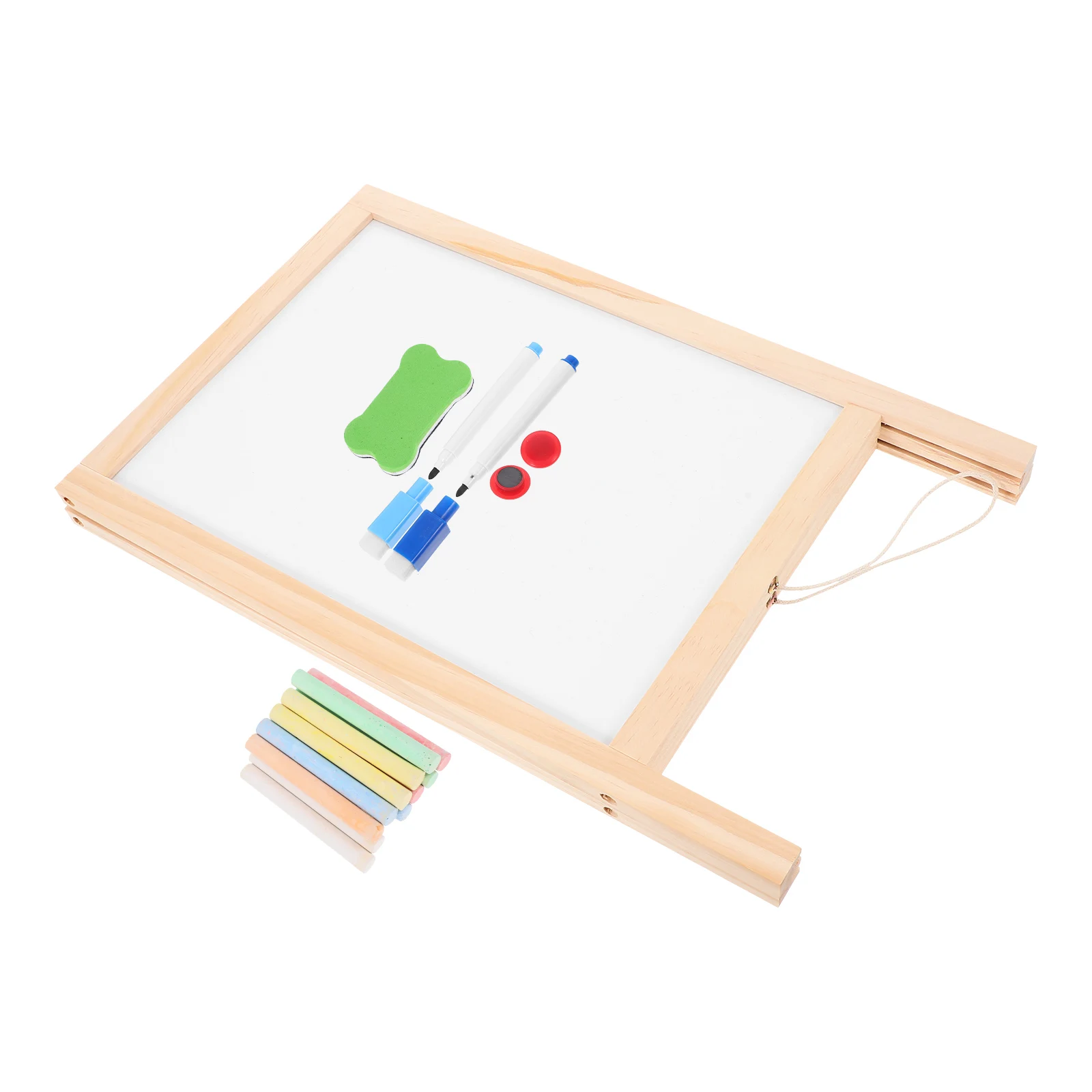 

Wooden Chalkboard Erasable White Board Double Sided Kids Writing Board Erasable Whiteboard Children Blackboard