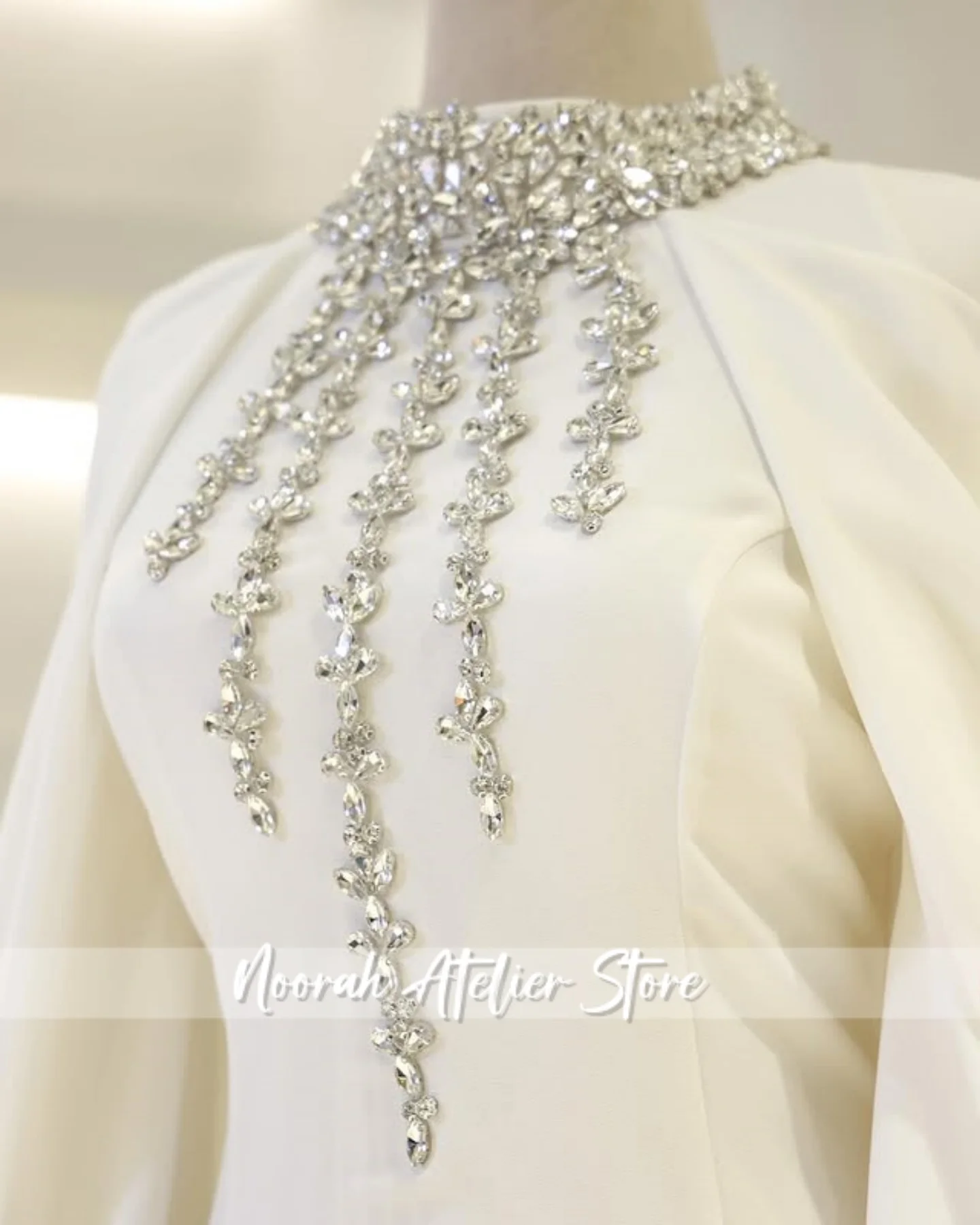 فستان سهرة إسلامي فاخر من المملكة العربية السعودية H N 2025 فستان زفاف إسلامي بأكمام طويلة فستان طويل للحفلات الراقصة مخصص