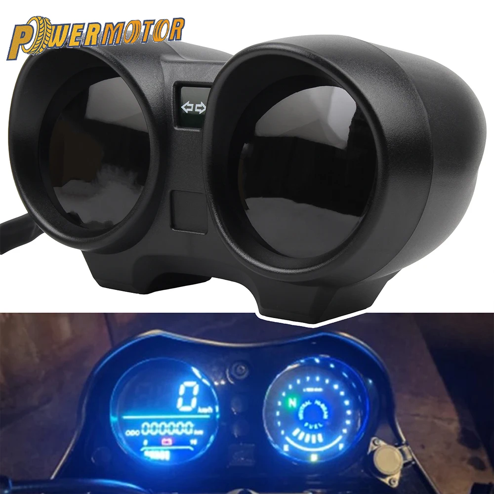 オートバイデジタルスピードメーターダッシュボードタコメーター走行距離計燃料メーター計器電圧計タイタン-150-ホンダ-cg150-fan150