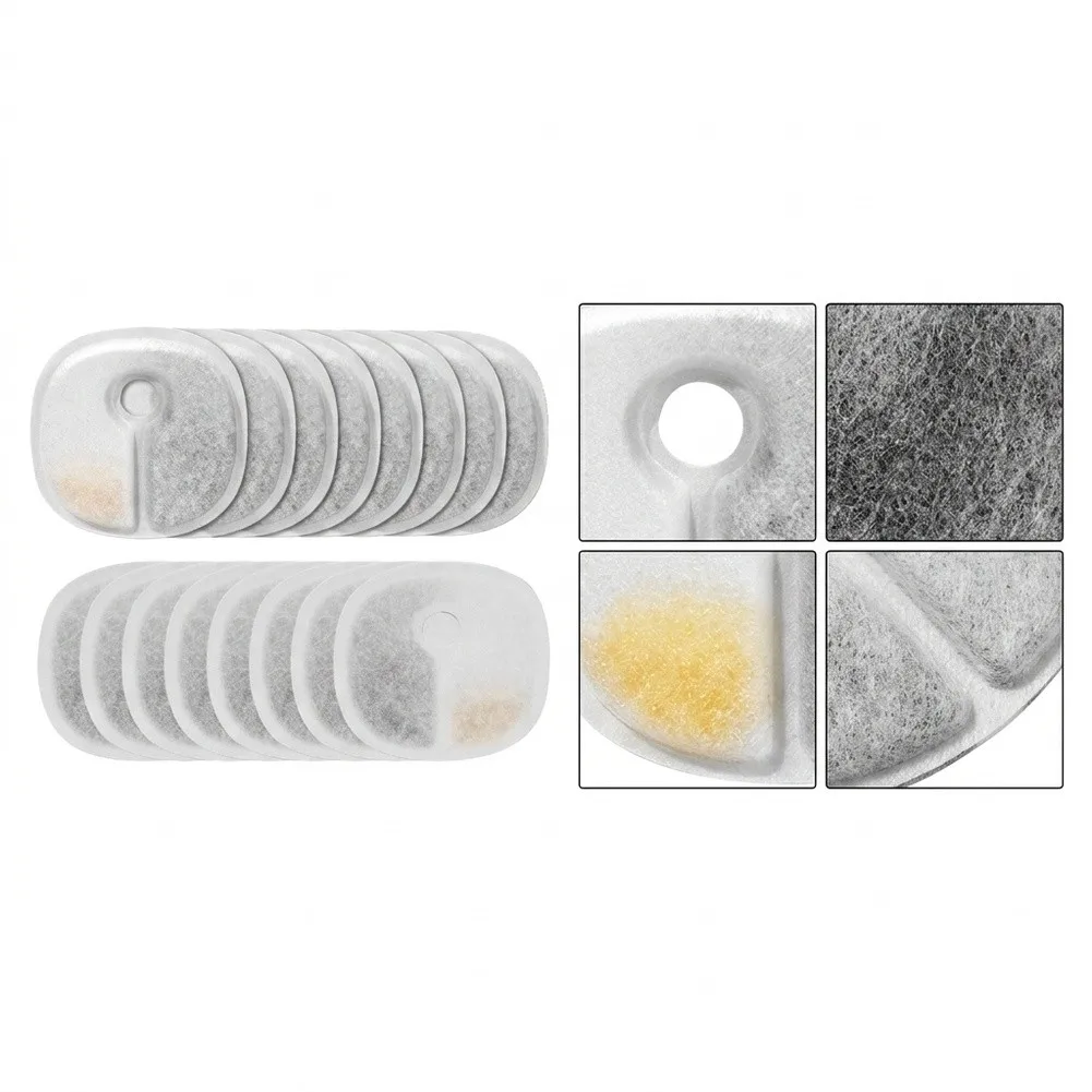 16 Piece Filter Refill Kit for E1 E1+ 2L Cat Fountain Designed to Optimal Flow and Efficiency 16 Piece Filter Refill