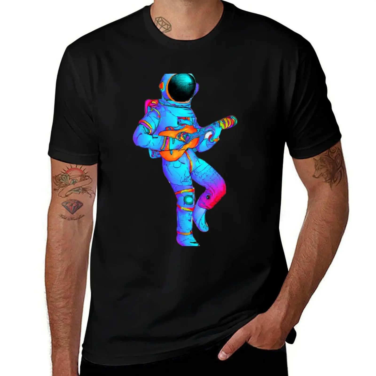 

Neon Ukulele Astronaut T-Shirt shirts graphic tee funny meme t-shirts summer 2025 anime t shirts mens t shirts pack