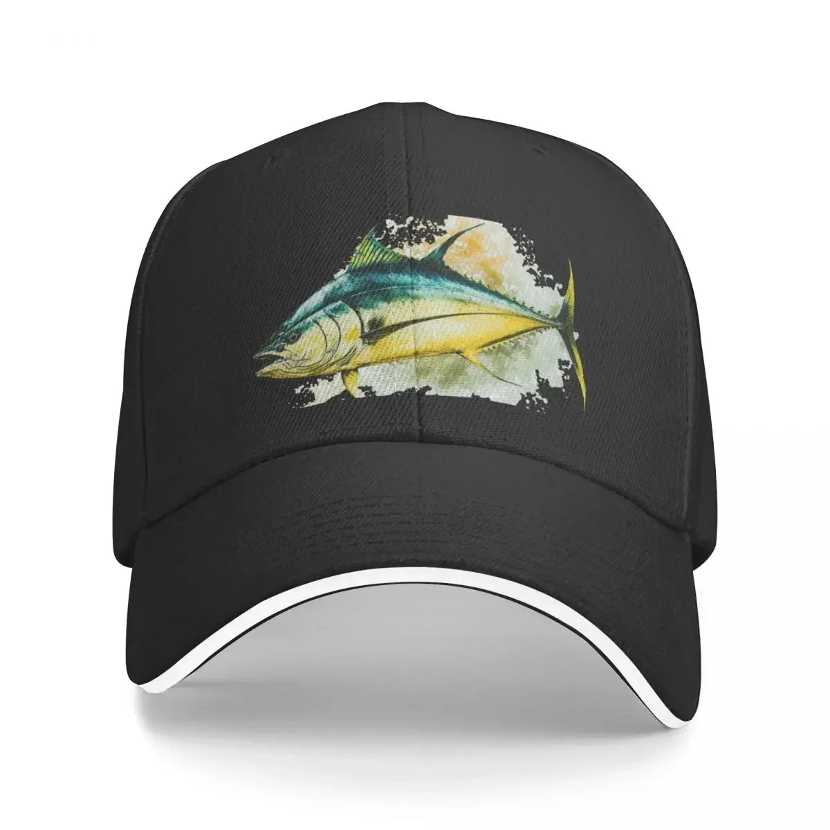 

Watercolor Tuna Baseball Cap Snap Back Hat Hip Hop New Hat black Women's Beach Men's