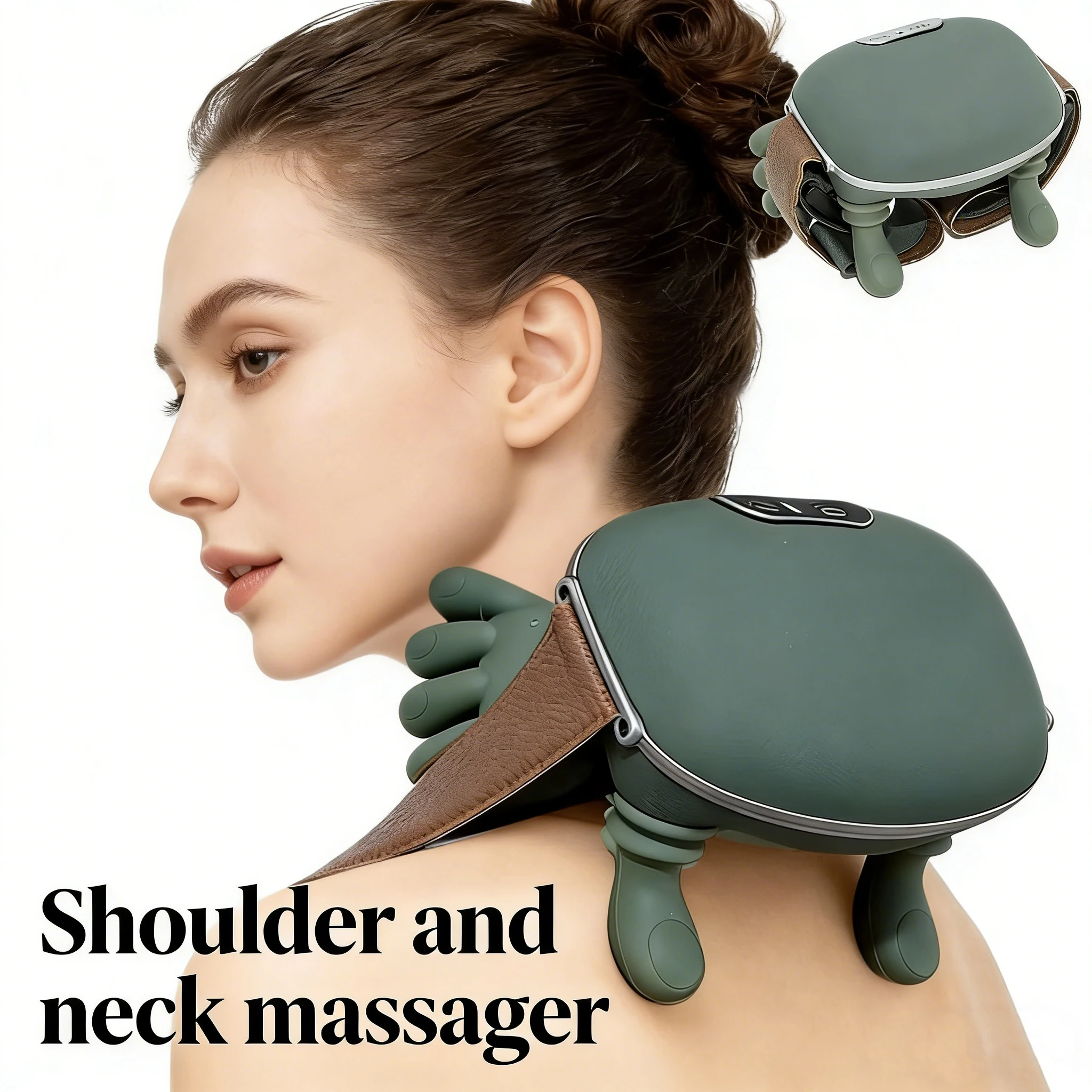 

Массажная подушка Бионический массажер для пальцев, шеи, плеч N7, разминающий массажер, шаль, 3 уровня режима шеи, шейная талия, ноги, мышцы тела