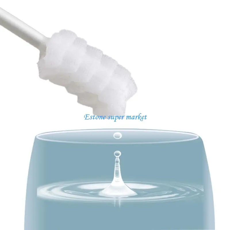 090B 30 Pcs Baby Tongue Cleaner Disposable Gauze Toothbrush Paper Rod Cleaning