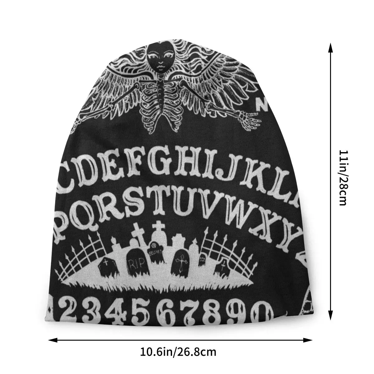 Black Witch Board Bonnet Hat Fashion Outdoor Skullies Beanies Tarot Hats for Men Women Knitted Hat Spring Warm Unisex Cap