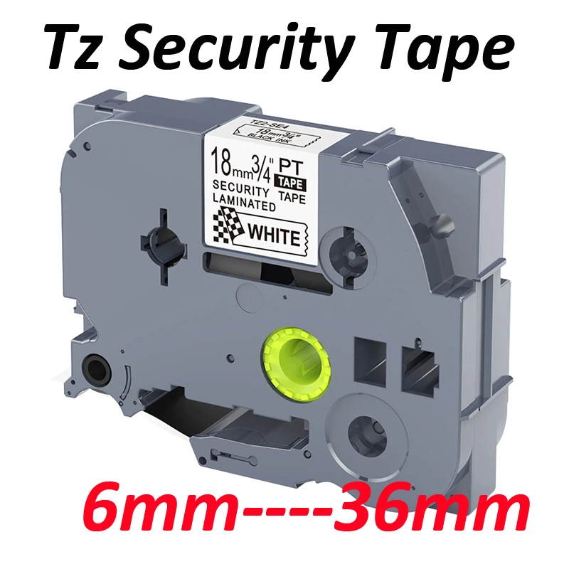 TZ-SE4 tz-se3 tze-se2 9mm 12mm black on white tz-se1 TZ laminated security label tape cassette 18mm tz-se6 tze-se4 P-touch tape