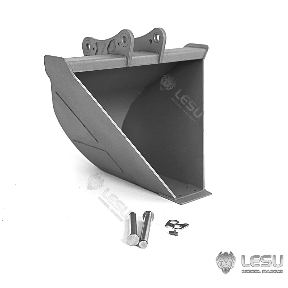 LESU 1/14 Excavator Metal Trapezoid Narrow Bucket For RC ET35 Hydraulic Digger Unpainted Toy Car Spare Parts TH21574