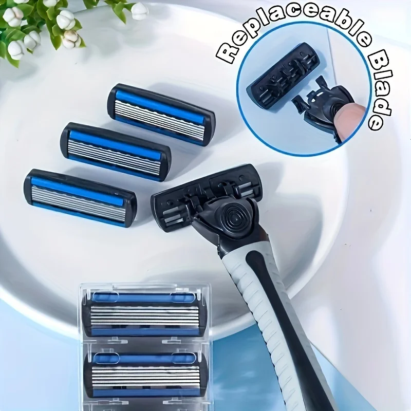 

Men's 6-blade shaver shaving kit, razor sharp blade, men's shaver, shaver, men's shaver blade, men's facial shaver