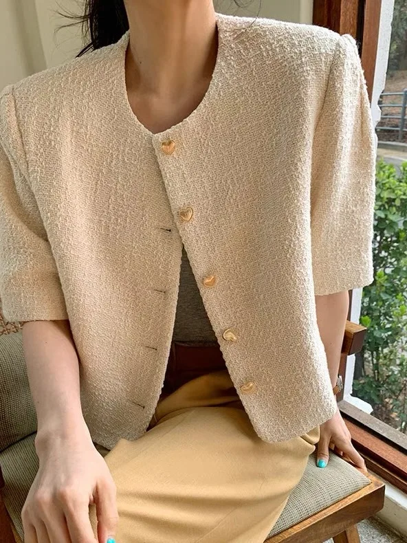 

Ele Chic ort Sve Women's Jaet Summer Gentle Sle Personali High-End round Ne Unique Top Quali Material
