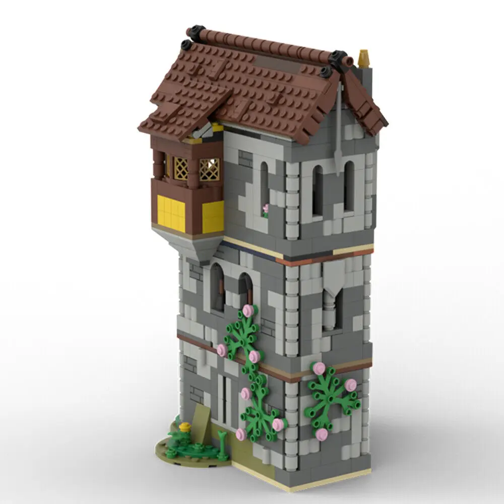 Medieval House with Detailed Interior Modular Building 969 Pieces MOC Build