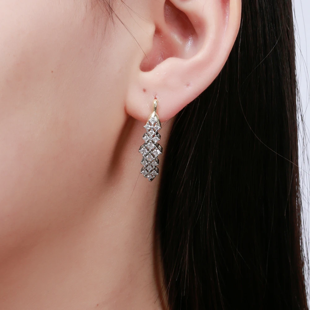 Personalized Zircon Earrings and Ring Set, Copper Plated 14K Gold