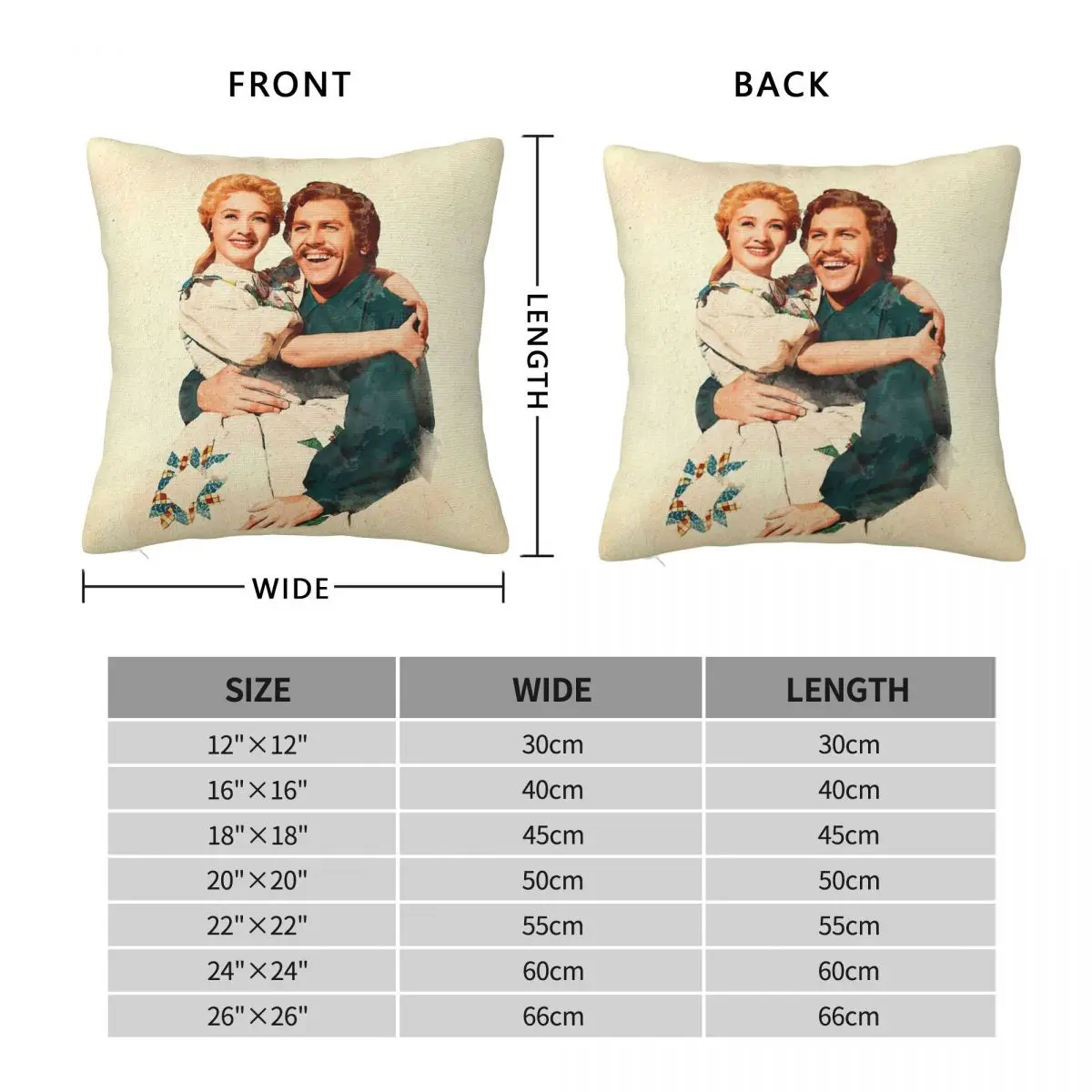 Seven Brides For Seven Brothers Square Pillowcase Polyester Linen Velvet Pattern Zip Decorative Throw Pillow Case Home Cover